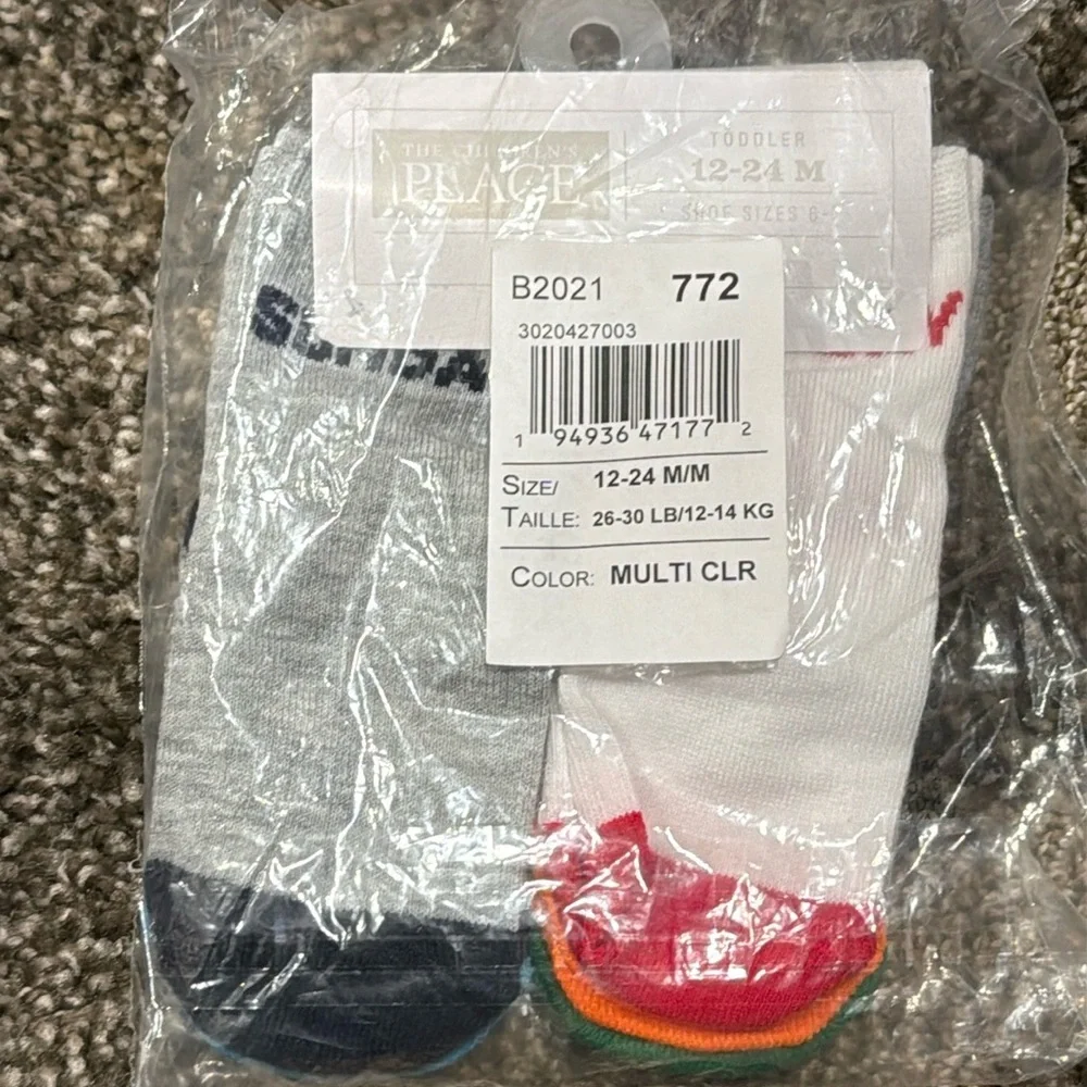 NWT The Children’s Place Toddler Boy Midi Socks 7 Pack 12-24M